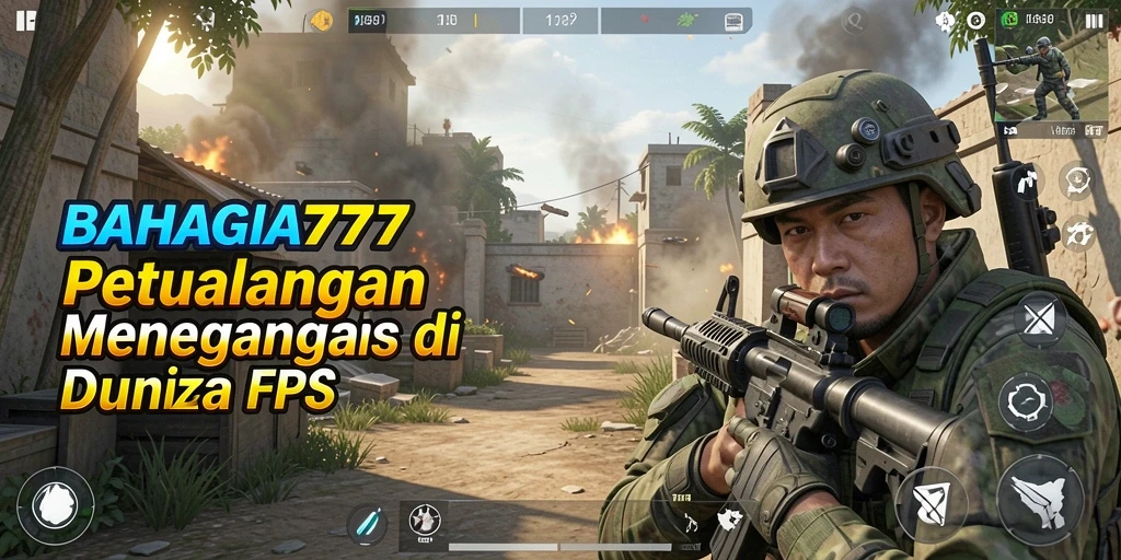 Gameplay mendebarkan dalam BAHAGIA777, aksi tembak-menembak tanpa henti.
