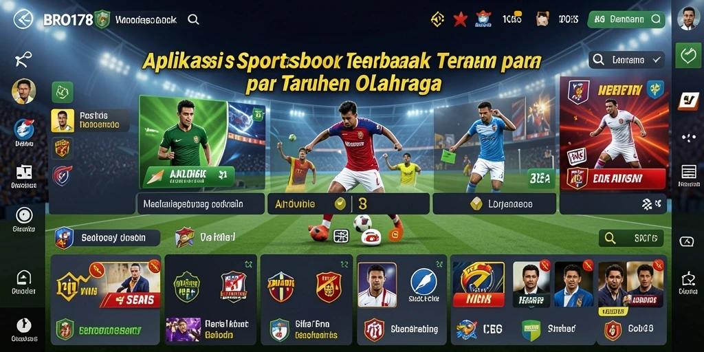 Tampilan dinamis gameplay Sportsbook BRO178 saat taruhan berlangsung.