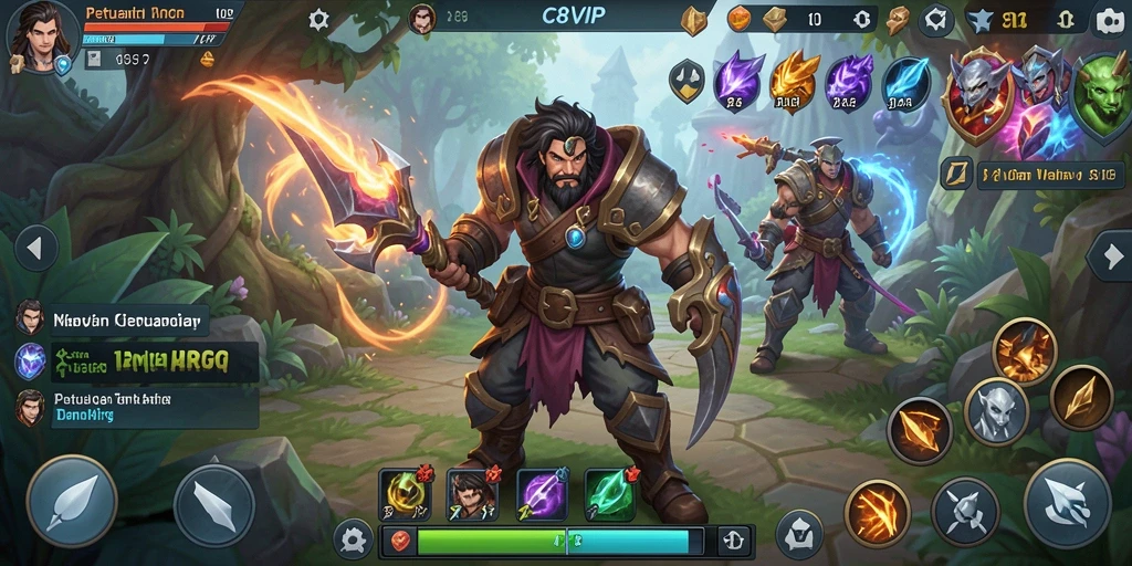 Tampilan seru dari gameplay ARPG C8VIP yang menantang.