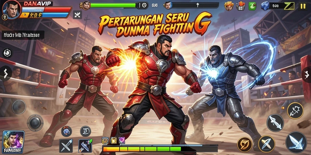 Screenshot gameplay pertarungan seru di DANAVIP.