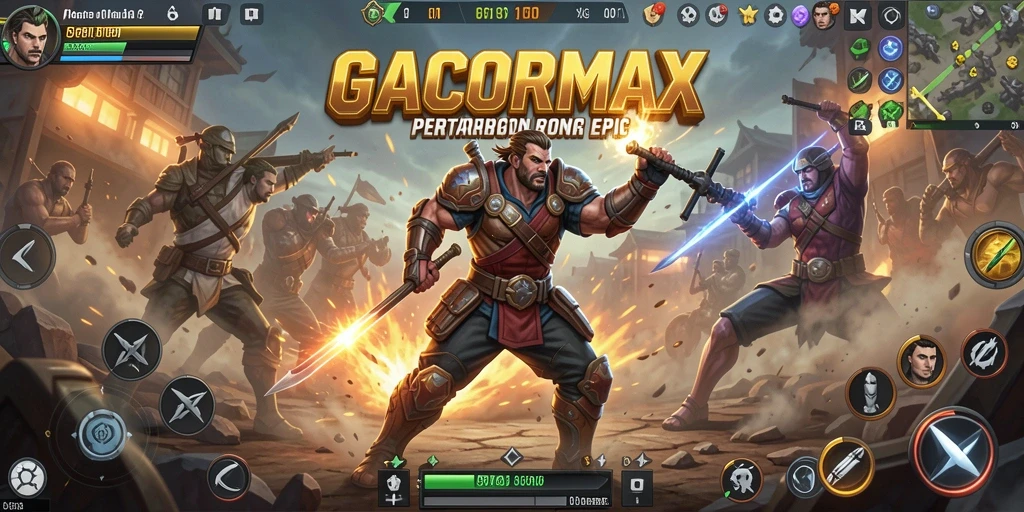 Gameplay seru dalam pertarungan Battle Royale GACORMAX.