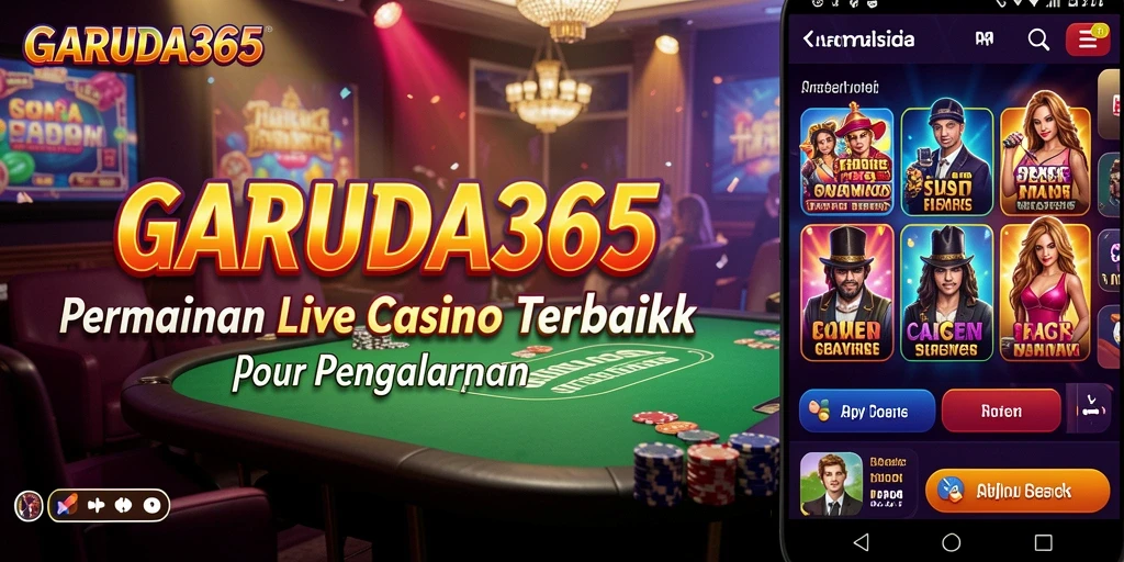 Tampilan permainan Live Casino GARUDA365 yang mendebarkan dan interaktif.