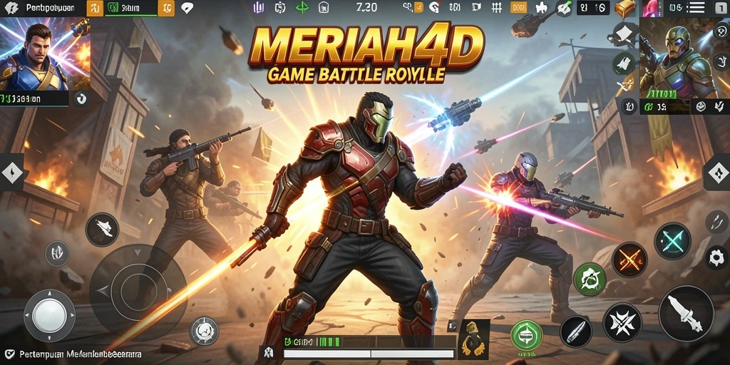 Tampilan aksi seru dari gameplay MERIAH4D di medan perang.