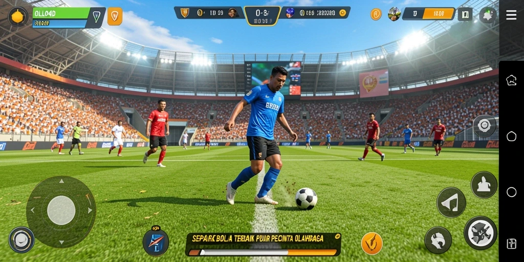 Gameplay sepak bola yang menarik dan kompetitif di OLLO4D.