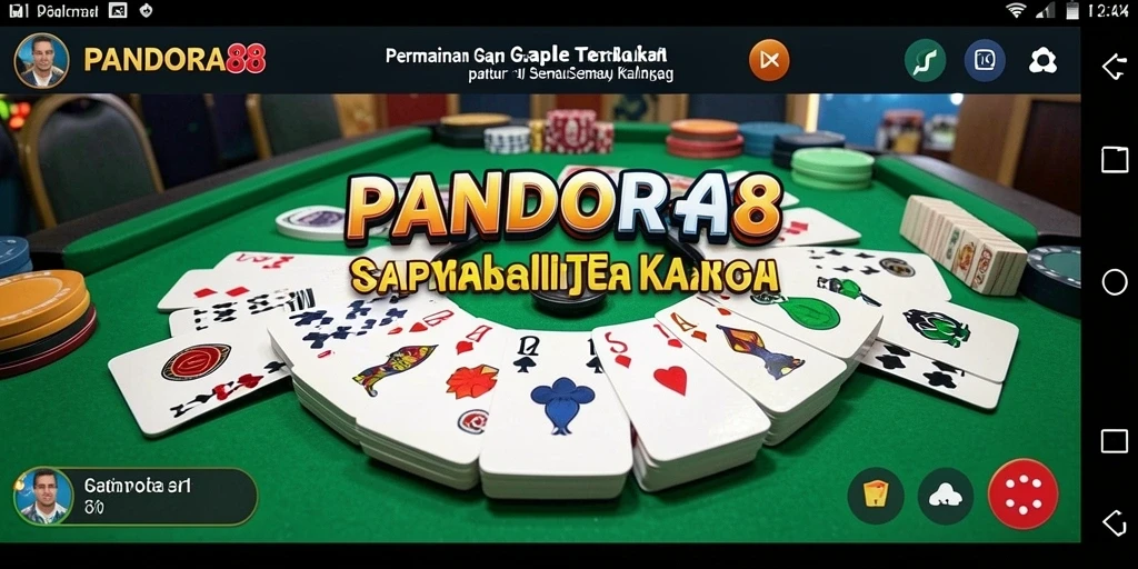 Tampilan gameplay Gaple yang seru dan interaktif di PANDORA88.