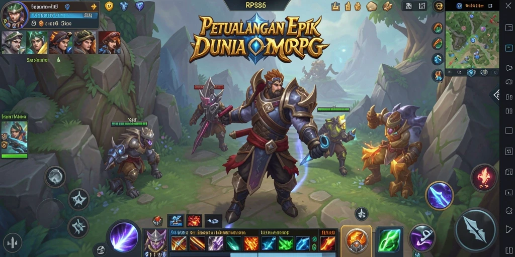 Tampilan gameplay seru dalam RP886 yang penuh aksi MMORPG.