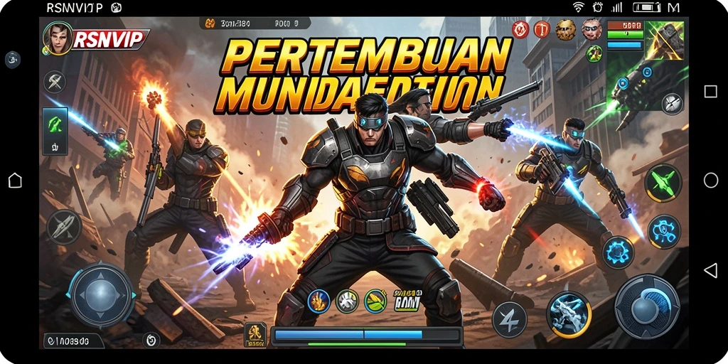 Tampilan gameplay yang mendebarkan dalam RSNVIP dengan aksi bertarung intens.