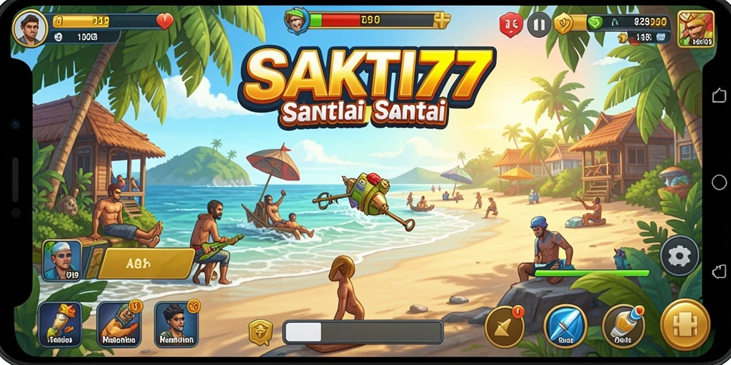 Tampilan gameplay SAKTI77 yang seru dan penuh warna.