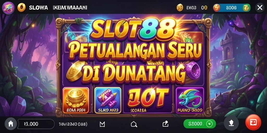 Menampilkan pengalaman gameplay petualangan SLOT88 yang mendebarkan.