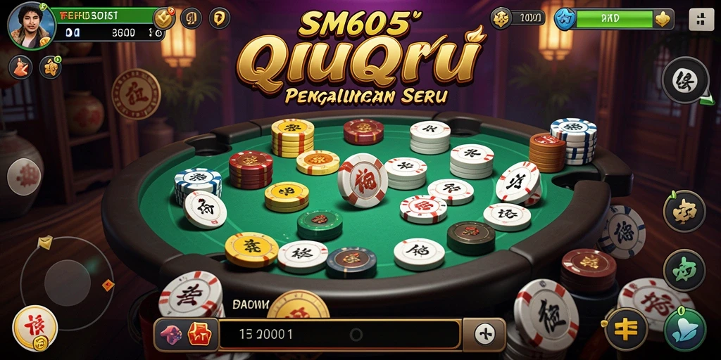 Tampilan gameplay QiuQiu di SM605 yang seru dan kompetitif.