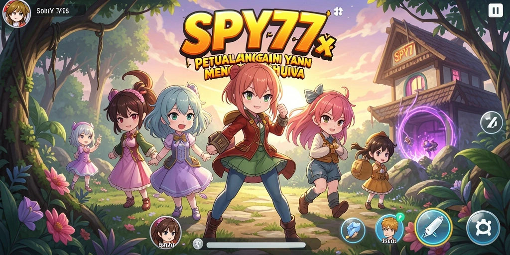 Tampilan gameplay SPY77 yang menarik dan penuh aksi Anime.