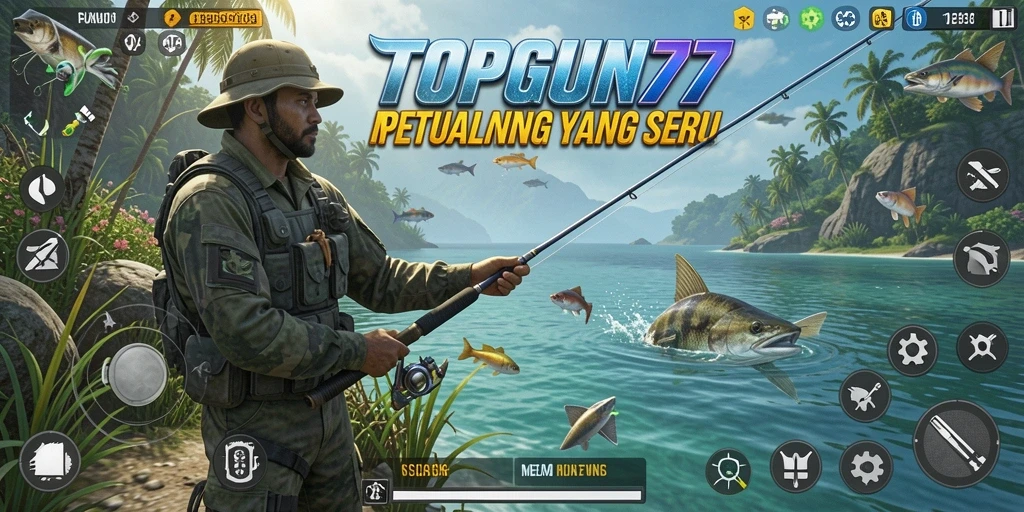 Gameplay seru dalam <strong>TOPGUN77</strong> menampilkan berbagai momen memancing.