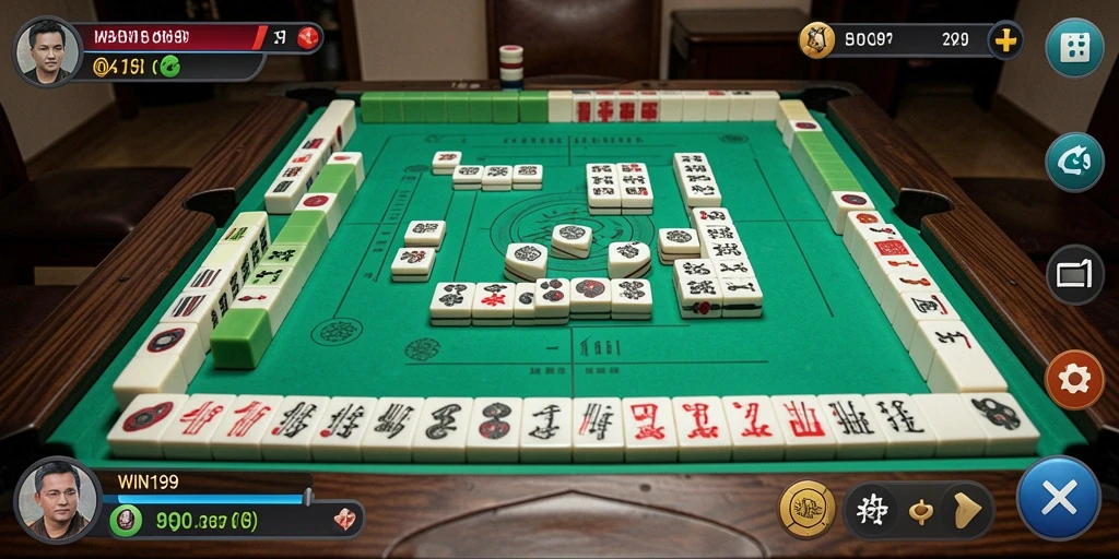 Tampilan gameplay menantang di WIN199 dengan elemen Mahjong.