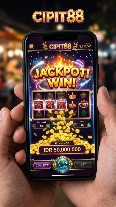 Tampilan utama aplikasi cipit88 yang informatif.